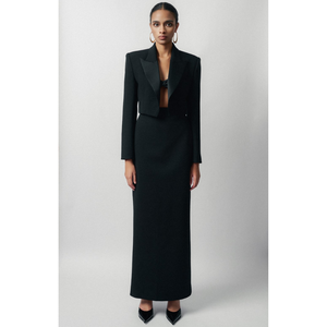 New Design Plus Size <b>Women'S</b> Jackets <b>Crop</b> <b>Top</b> Wenny Cropped Jacket Rayon Spandex Woven Fabric <b>Women</b> S Clothing 2025 Whiteant - Product Image 1