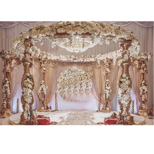 Gujarati mandap ไม้ตกแต่งงานแต่งงานสไตล์อังกฤษใต้สไตล์อินเดียไม้มหาราชา mandap แบบดั้งเดิมของฮินดู - Product Image 1