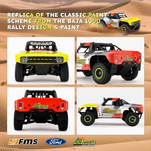 Camion RC FMS 1/18 4WD Brushless Short Course sous licence officielle Ford Bronco RTR, haute vitesse, essieux portiques, transmission à 2 vitesses - Product Image 3