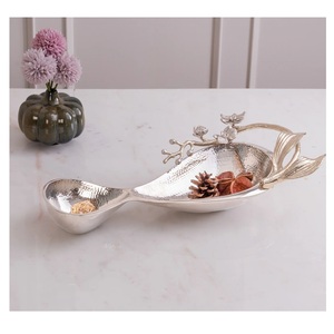 Cuencos para Servir Chocolate de Aluminio Pulido Color Plata para Frutos Secos, Galletas, Restaurantes, Fiestas, Aptos para Lavavajillas, Ecológicos - Product Image 1