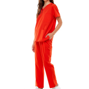 Conjunto de Uniformes Médicos Unisex de Alta Calidad al por Mayor, Tejido Elástico Sólido Antiarrugas, Parte Superior Suave con Detección de Agujas, Fusión Sin Costuras - Product Image 2