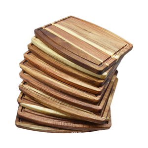 Tabla de cortar de madera hecha a mano de suministro de fábrica con mango de metal para uso en utensilios de cocina a precio a granel tabla de cortar de lujo - Product Image 4