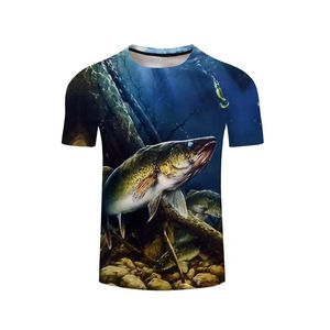 Camisetas de Pesca con Protección UV de Secado Rápido para Hombre, Camiseta de Pesca de Manga Corta Personalizada con Sublimación Completa - Product Image 5