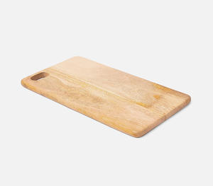 Planche à découper en bois d'acacia foncé de qualité supérieure avec poignée et design à trou, bloc de boucher durable pour la préparation et le service de légumes et de viande - Product Image 6