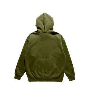 Nuevo estilo de moda transpirable hombres en blanco pulóver sudaderas con capucha 100% algodón polar de gran tamaño Boxy Fit Unisex colores sólidos - Product Image 5