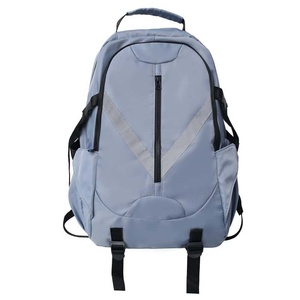 Light Blue Nylon Backpack Softback Style Zipper Closure Unisex Large Capacity Outdoor Student Backpack 20-56L Fashion Design - Product Image 1