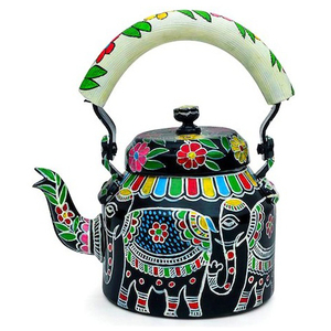 ชุดกาน้ำชาโลหะเคลือบสไตล์อินเดียชุดกาน้ำชากาแฟทำจากโลหะชุดกาน้ำชา - Product Image 6