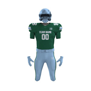 Ensemble d'uniformes de football américain personnalisés respirants à manches courtes, maillot sublimé, pantalon rembourré, livraison rapide, OEM - Product Image 2