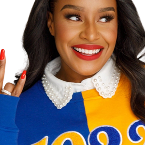 1922 Color Block Chenille sudadera suave Premium algodón cuello redondo bordado Sigma Gamma Rho Sorority ropa para la universidad - Product Image 2