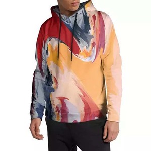 Sudaderas de hombre personalizadas con forro polar de algodón y mangas completas al por mayor sudaderas con capucha de sublimación en blanco de poliéster impresas en 3D transpirables básicos - Product Image 1