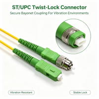 Cordon de brassage optique monomode ST/ST SM, connecteur à faible perte pour solution de transmission réseau télécom
