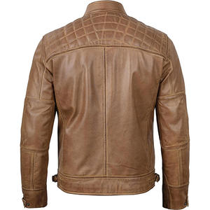 Chaqueta de cuero para hombre, diseño de logotipo personalizado OEM, chaqueta de cuero con solapa, chaqueta de cuero de poliéster para hombre, tienda de fábrica, otoño - Product Image 2