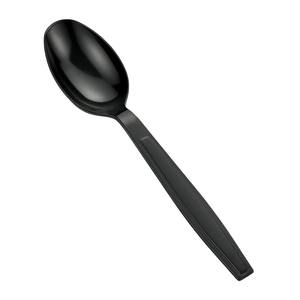 Biocean 7 "Negro Peso Pesado Cuchara De Té De Plástico-1000/Caja - Product Image 3