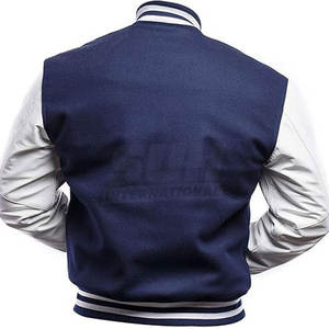Chaqueta de Invierno de Manga Larga con Diseño Moderno, 100% Algodón, Cuello Alto, Chaqueta Universitaria Personalizada para Hombre con Logotipo Frontal - Product Image 2