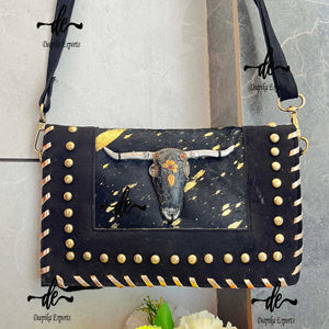 Venta caliente bolsos de piel metálica bolso de compras nuevo diseño bolsos casuales pelo en piel de vaca bolso de cuero uso de las mujeres - Product Image 1