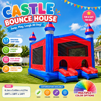 Château gonflable commercial, grande structure de saut pour enfants avec deux entrées, château gonflable extérieur pour fêtes