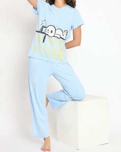 Ropa de dormir de alta calidad para mujer, Conjunto de pijama con estampado personalizado, conjunto de Top y pantalón de manga larga con cuello redondo - Product Image 3