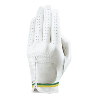 Guante de golf blanco de medio dedo, tela de microfibra, cierre de gancho y bucle para mano derecha, guante deportivo unisex