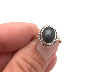 Handmade 925 Sterling <b>Silver</b> Black Onyx <b>Ring</b> Oval Cut Gemstone Statement <b>Ring</b> for <b>Women</b> Anniversary or <b>Wedding</b> Gift - Product Image 5