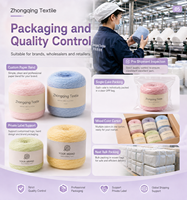 Fil à crocheter 200g 100% Acrylique, à dégradé long, effet boule magique, teint en boule, auto-dégradé ombré, pour couverture bouquet d'hortensias, OEM ODM