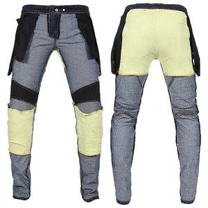 Jean de moto en denim bleu D-Ride avec genouillères et hanches amovibles pour une respirabilité renforcée pour une sécurité accrue - Product Image 4