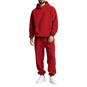 Conjunto Deportivo de Felpa Francesa Gruesa Personalizado para Hombre, Lavado Ácido, con Pedrería, Ecológico, Holgado, Estilo Informal - Product Image 6