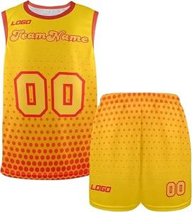 Maillots de basket-ball pour hommes à séchage rapide, entièrement personnalisables, ensembles d'uniformes de sport d'été OEM, tailles plus grandes, prix abordable - Product Image 4