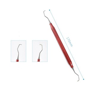 Gracey Curette <span class=keywords><strong>Set</strong></span> Đa-Màu Sắc 7Pcs Nha chu Curettes 1/2 13/14 Hollow Dày Xử Lý Đức Thép Không Gỉ Hướng Dẫn Sử Dụng CE - Product Image 4