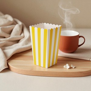 กล่องป๊อปคอร์นกระดาษรีไซเคิลและย่อยสลายได้ตามธรรมชาติสำหรับโรงภาพยนตร์และแผงขายอาหาร - Product Image 5