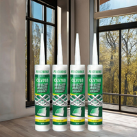Mastic et scellant en silicone de qualité supérieure, transparent, 100 % étanche, silicone anti-fissures et anti-contrainte pour une utilisation intérieure et extérieure