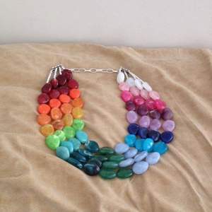 New Boho Grayish Shade <b>Resin</b> Beads Choker <b>Necklace</b> for Women Fashion Colorful Beaded Collar <b>Necklaces</b> Handmade Trend Jewelry - Product Image 4