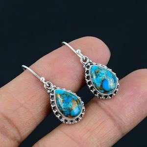 Pendientes de Plata de Ley 925 con Baño de Oro Rosa, con Ópalo, Modernos, para Bodas y Fiestas, Regalo para Mujer - Product Image 4