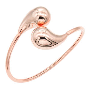 <b>Gold</b> Plated Stainless Steel Fashion <b>Bangle</b> Water Drop Design For Women Gift Jewelry - Product Image 3