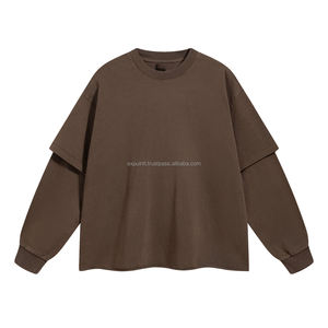 Nuevo Jersey 100% Algodón, Tejido de Punto, 260g, Corte Regular, Manga Corta, Cuello Redondo, Informal, para Hombre, Antibolitas, Estilo Urbano, Ecológico, Liso - Product Image 3