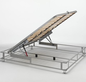 Vinahardware Furniture <b>King</b> <b>Size</b> <b>Bed</b> <b>Frame</b> - Industrial Steel Platform <b>Bed</b> with <b>Wooden</b> Slats, Noise-Free Design for Home Use - Product Image 2