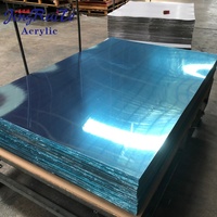 Feuille de miroir acrylique bleu or 1220*2440mm 4*8ft Panneau personnalisé 1mm 0.7mm avec service de découpe adhésive