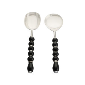 Ensemble d'ustensiles en métal d'acier inoxydable poli mat argenté fort avec poignée en boucle cuillère pour mariage occidental et utilisation au restaurant - Product Image 3