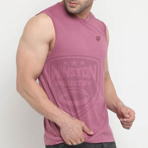 เสื้อกล้ามผู้ชายแขนกุดทำจากผ้าฝ้ายระบายอากาศบริการ OEM - Product Image 3