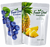 Gedroogd fruit verpakkingen op maat bedrukt aluminiumfolie hoge barrière stand-up pouch met ritssluiting Doypack hersluitbaar voedselveilig