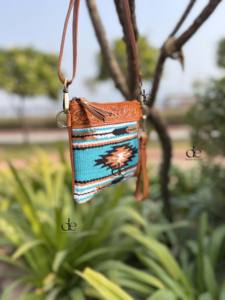 Aztèque selle couverture cuir fronde sac à main usiné à la main en cuir sac à main Style occidental concepteur multi utilisations sacs pour les femmes - Product Image 2