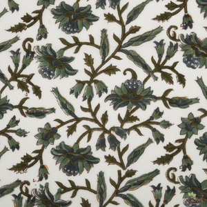 Ridhi's Moderne 100% Pur Coton Serviette Main Bloc Imprimé Vert Paon Bleu Motif Floral Vente Chaude Carré À La Main Glands - Product Image 4