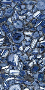 Agatha Blue 32x64 inch Dalle de pierre frittée 9mm antidérapante pour la décoration de sol et de mur de maison Carreaux de porcelaine - Product Image 2