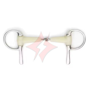 Fait sur mesure Baucher Snaffle Korsteel Half Cheek Dutch Bit Rembourrage souple en acier inoxydable Anneau lâche German Silver Bit culottes - Product Image 1