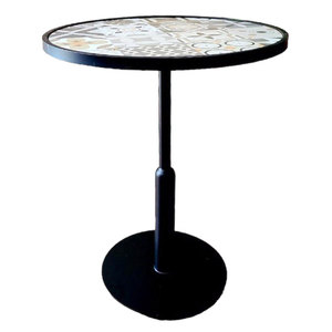 Modern Round Dining <b>Table</b> CFD68162 with Tile Top and Small Iron Legs for School Living Room Hotel - Product Image 1