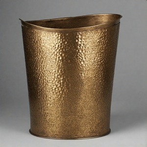 Poubelle en métal SatinLustre avec finition de style industriel ou salle de bain de restaurant de cuisine à domicile-pour la gestion des déchets de papier - Product Image 6