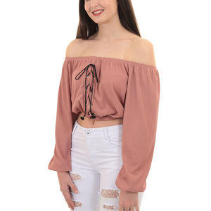 Nouveau à la mode Crop débardeur été à la mode femmes Blouses et t-shirts et culotte débardeur uni personnalisé Camisoles haut court Offre Spéciale - Product Image 4
