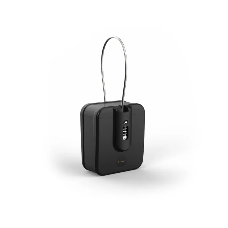 कॉम्बिनेशन लॉक के साथ व्यक्तिगत सुरक्षित छोटे केस के लिए केबल के साथ चौकोर आकार का पोर्टेबल सेफ लॉक बॉक्स वाटरप्रूफ पासवर्ड बीच बॉक्स