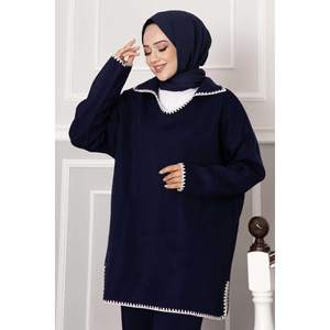 Shepherd Stitched Split Ensemble 2 Pièces Bleu Marine - Product Image 3