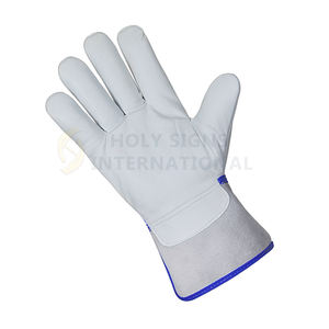 Guantes de trabajo de cuero de grano de vaca de seguridad PPE con certificación EN420, anticortes y forrados de algodón para mayor comodidad - Product Image 4