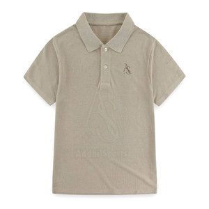 Polo de algodón unisex para niños con tela suave y tapeta de botones para trajes casuales Camiseta polo para niños - Product Image 1